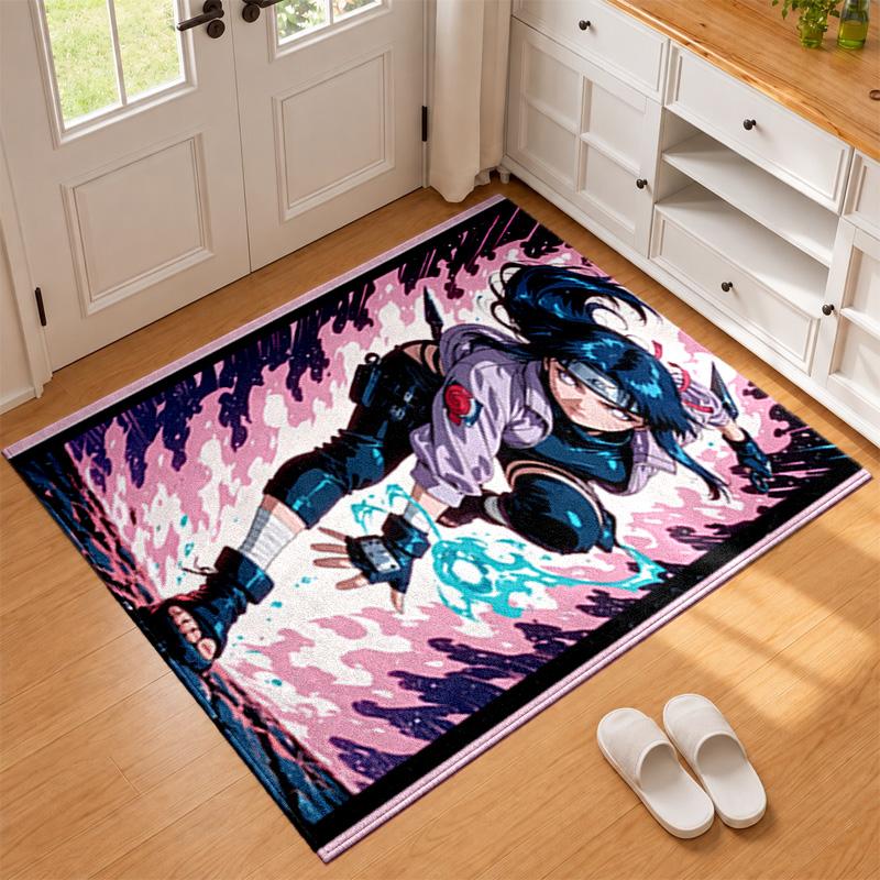 Hyuga Hinata Carpet Door Mat for Living Room or Bedroom Protective Mat Under Chair Office Decoration Christmas Gift Birthday Present