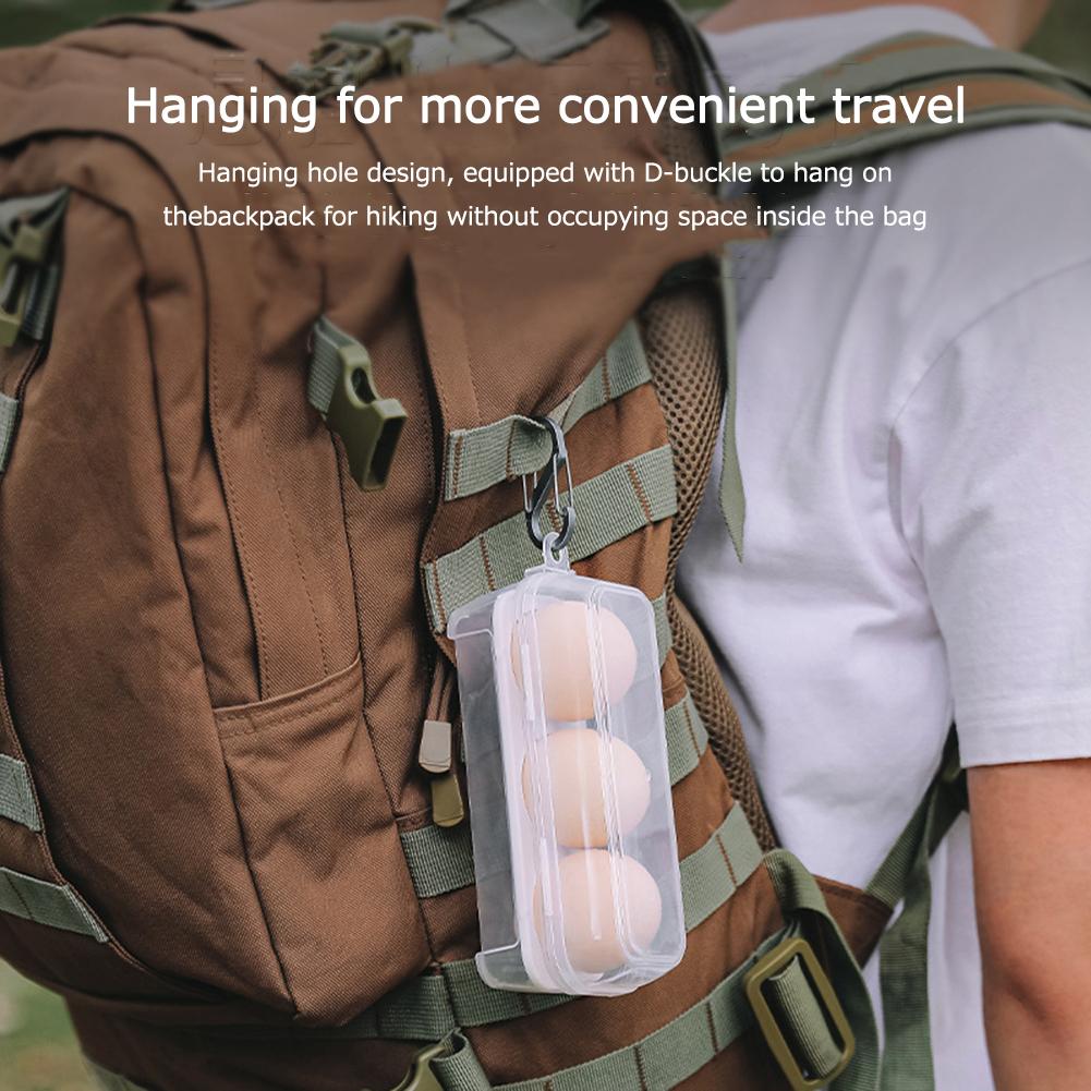 Portable 3/4/8 Grid Egg Storage Box Shockproof Plastic Egg Holder Container for Outdoor Camping Eggs Box Kitchen Organizer Case