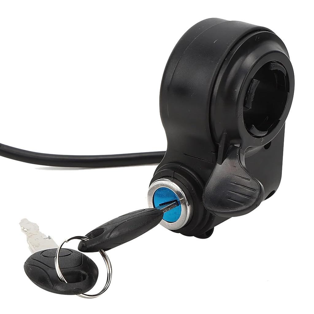 Keenso Motorcycle Handlebar Switch, Thumb Lock Electric Scooters Throttle Grip Accessory Black