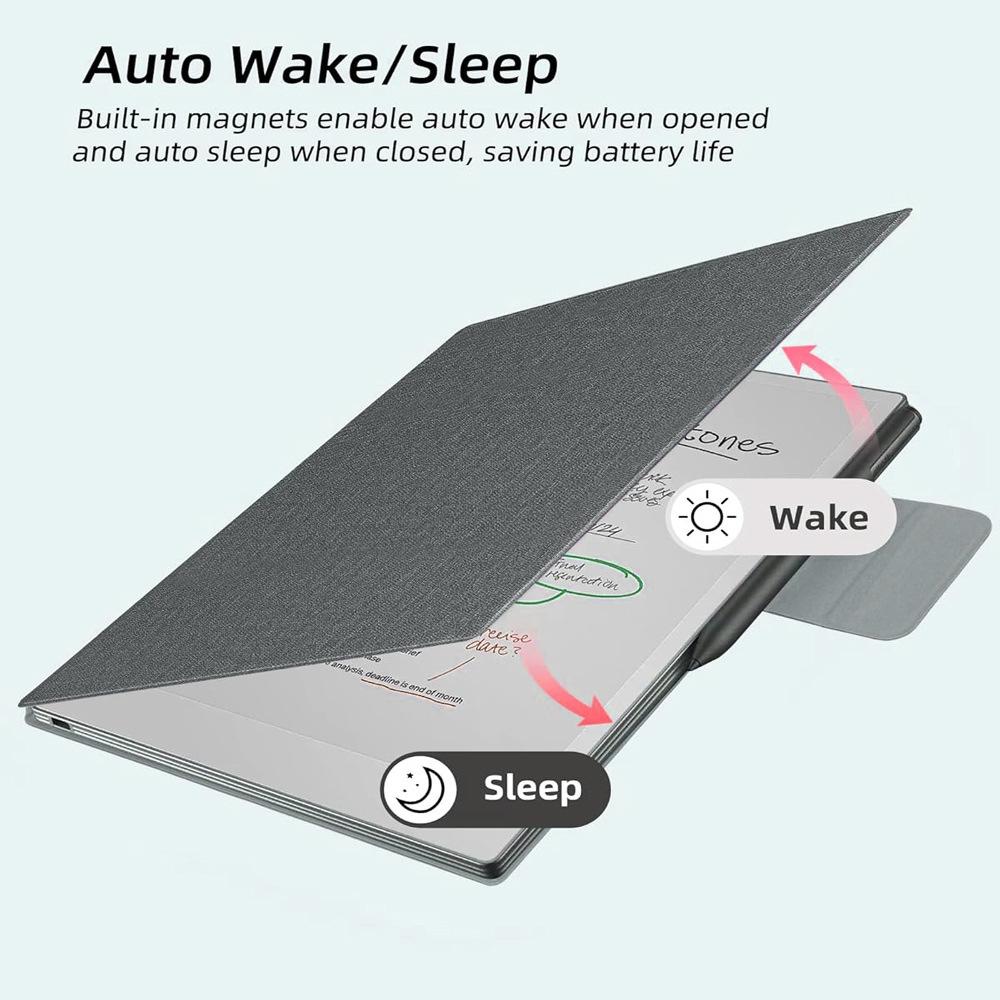 Case for ReMarkable Paper Pro Move 7.3" 2025 Magnetic Attach Slim Book Folio Protective Cover with Pen Clasp Auto Sleep/Wake