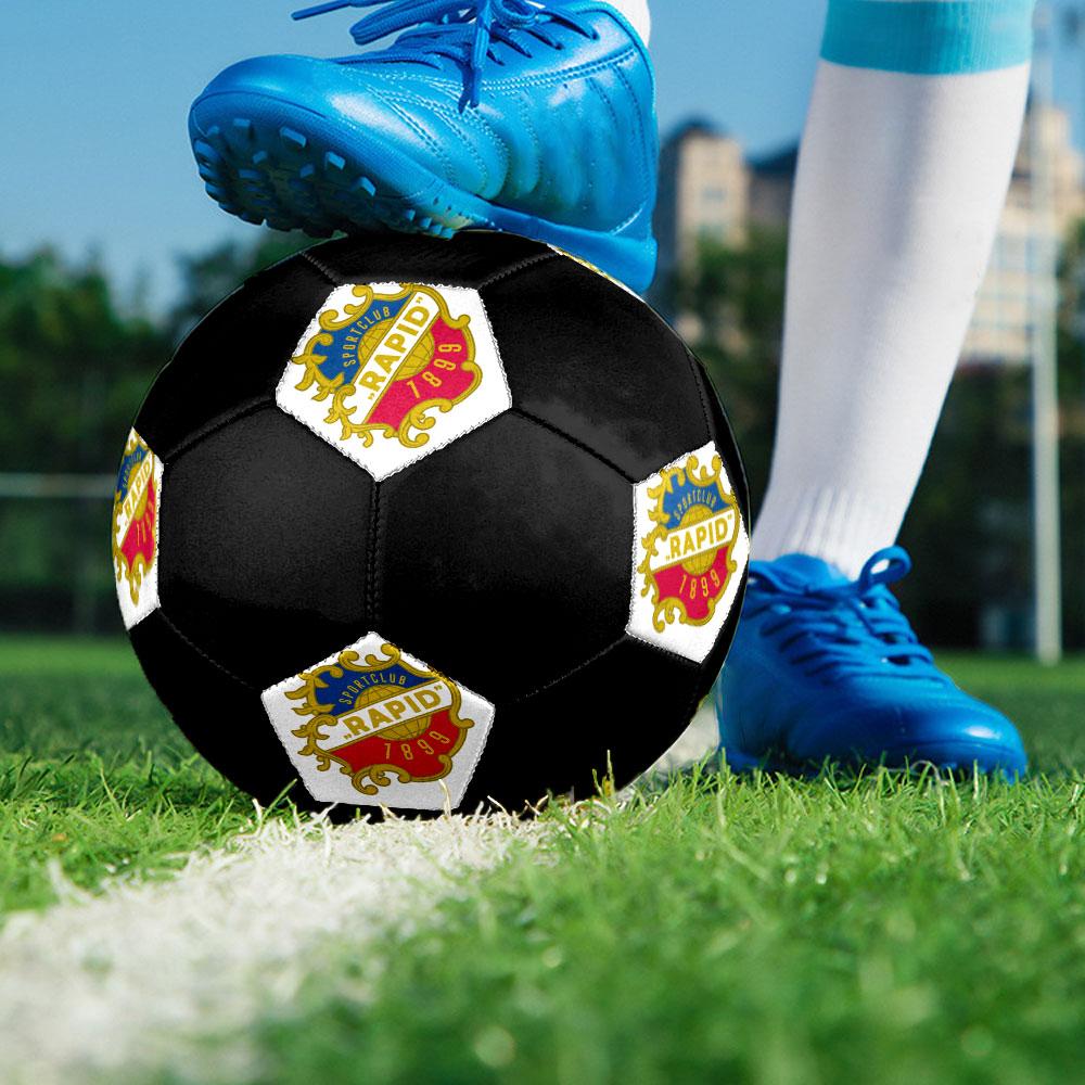 1PC SK Rapid poster size 5 soccer ball PrahaIndoor Soccer Ball Colorful All Ages Machine Stitched PVC Competition Ready Durable High-Bounce