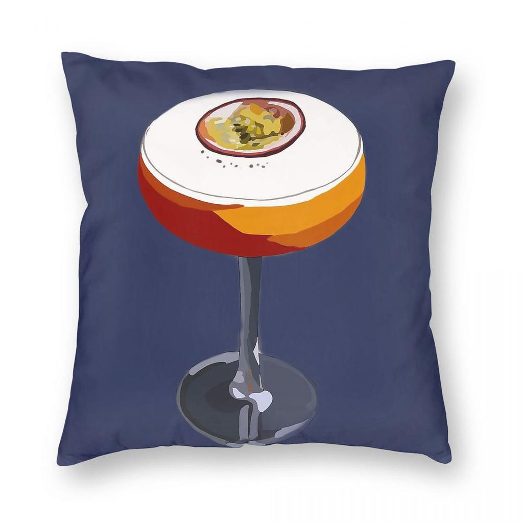 Pornstar Martini Cocktail Square Pillowcase Polyester Linen Velvet Creative Zip Decor Bed Cushion Cover