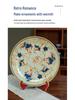 Blue and White Linglong Deep Ceramic Plate - High-End Retro Tea Tray Dish for Home Use