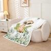 Cute Meerkat Blanket Soft Fleece Throw Animal Lover Gift Kids Room Decor Floral Design Home Decoration
