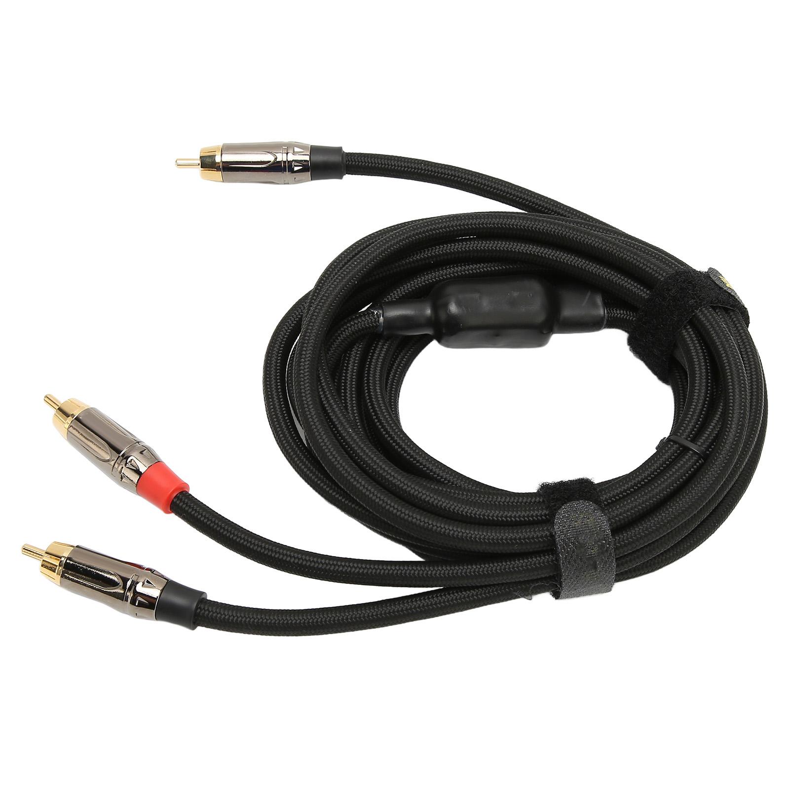 

RCA Y-кабель, устойчивый к коррозии, позолоченный стерео RCA Y-адаптер «папа-папа» для микшера, сабвуфера