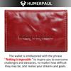 HUMERPAUL Ladies wallet first layer cowhide solid color convenient retro style short coin purse credit card storage leather solid color card case