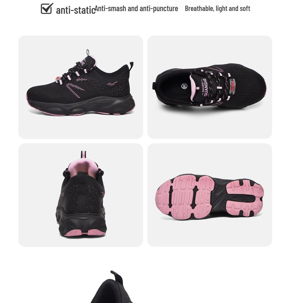 Scarpe da Lavoro Antistatiche di Sicurezza da Donna - Leggere, Comode, Traspiranti, Antishock, Antiperforazione, Antiscivolo per Cantieri & Stazioni di Servizio.