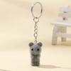 Fashion Plush Resin Mouse Keychain Creative Backpack Pendant  Bag Accessories