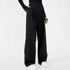 2025 Retro Black High-Waisted Wide-Leg Slimming Suit Pants