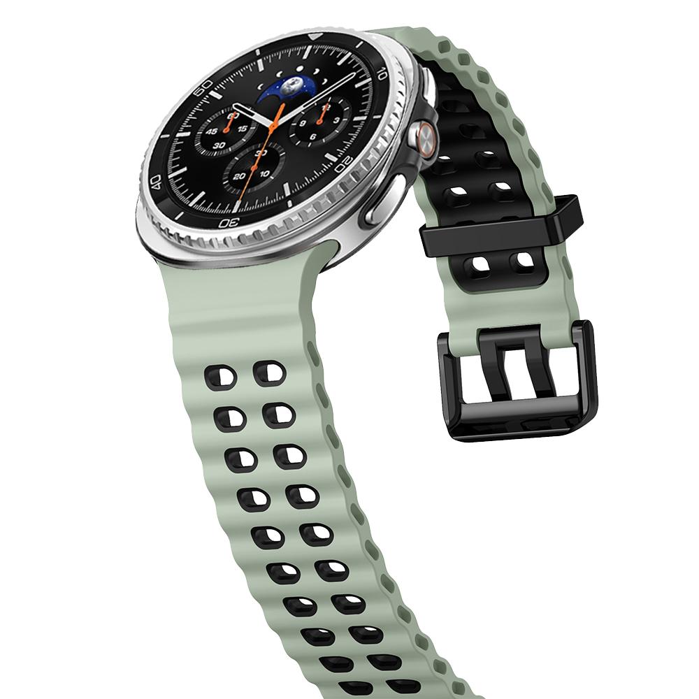 Sport-Silikonband für Samsung Galaxy Watch 8 classic 46mm Zweifarbiges Marineblaues Armband Riemen Galaxy Watch 8 40mm 44mm Armband
