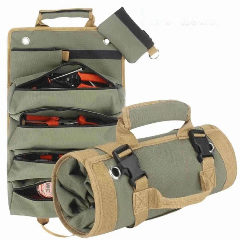 Multiple Pockets Tool Bag Durable Material High Quality Roll Type Bag Multiple Compartments Rolled Up Electrician Bag