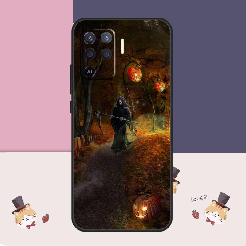 Halloween Pumpkin Ghost Mummy Case For Oppo A94 A74 A54 A18 A38 A58 A78 A98 A80 A60 A40 A96 A76 A16 A15 A17 A57 A77 A5 Pro