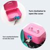 Mini Lockable Cash Box Metal Lock Box Coin Box Money Saving Box  Home Use