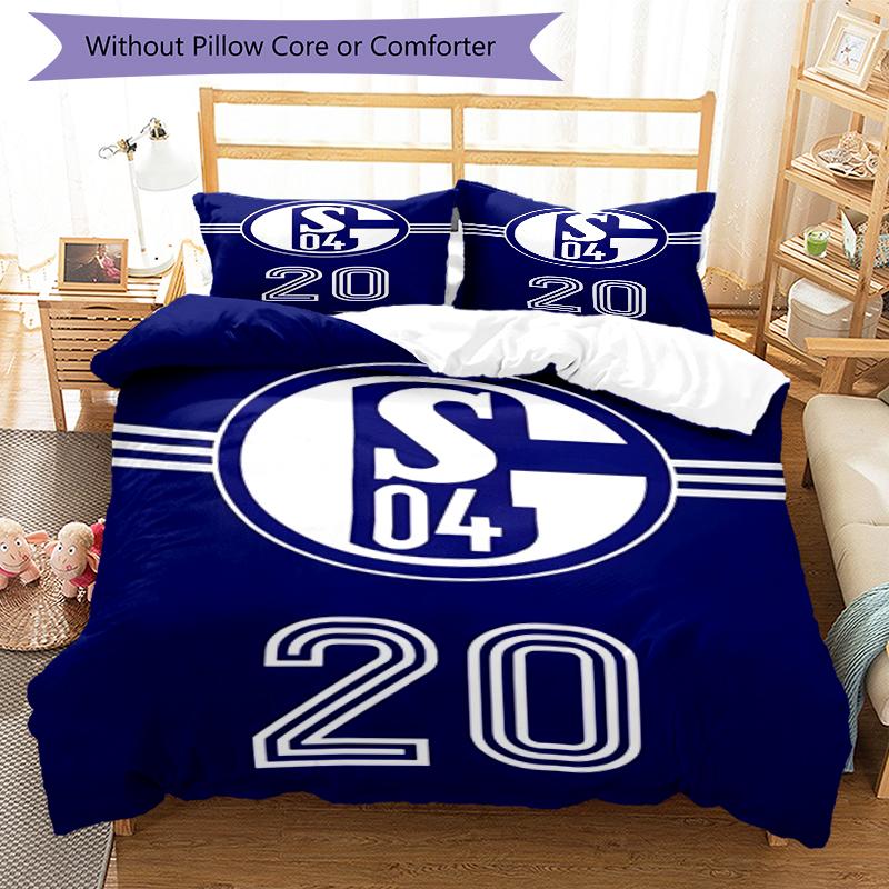 3pcs Football Team (48) Design Cover Set - HD Printed Bedding with 1 Cover and 2 Pillowcases - Perfect for Home and Dorm Decor