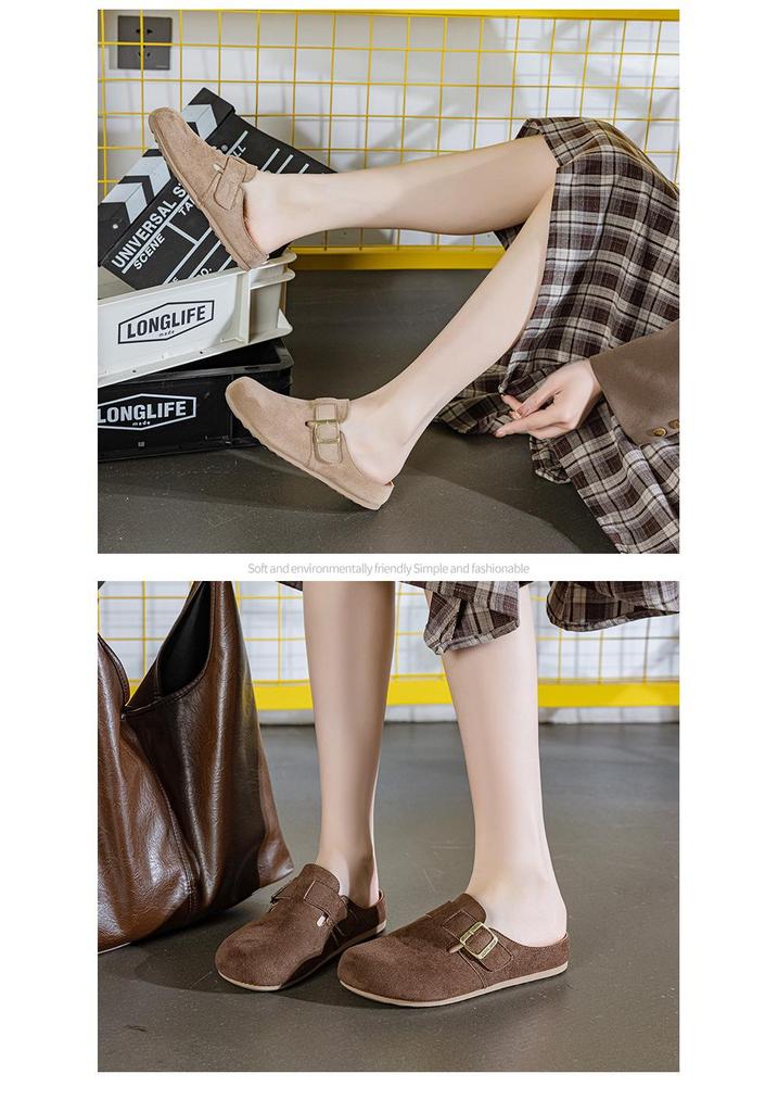 Women's Retro Thick-Soled Closed-Toe Mules - Spring/Summer 2026: Soft, Comfortable, Fashionable, Birkenstock-Inspired