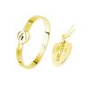 Set di Braccialetti con Lucchetto d'Amore Chiave per Coppia Creativa Transfrontaliera in Acciaio al Titanio