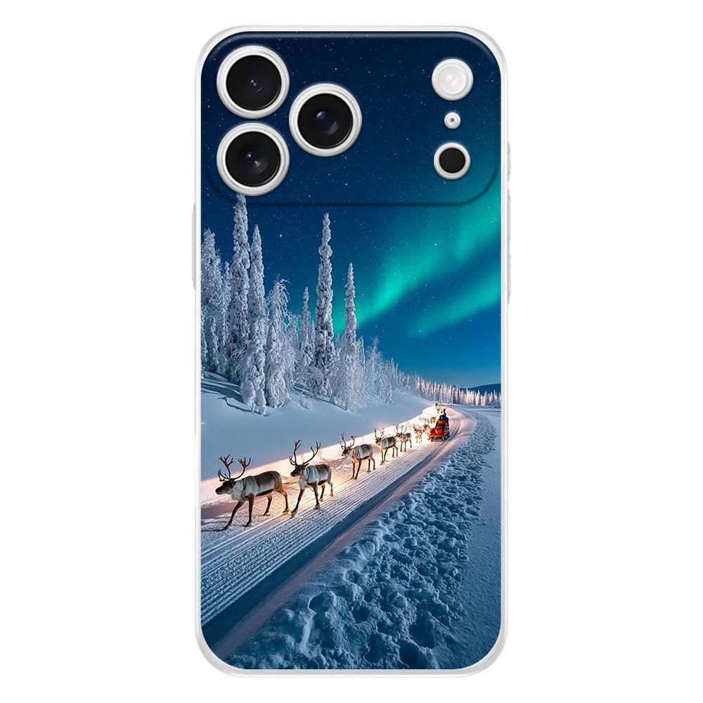 Klare TPU-Handyhülle für iPhone 17 Air 16E 16 11 15 14 Pro MAX 12 13 7 8 Plus SE Oster-Abdeckung Schutz Antarktis Schneelandschaft