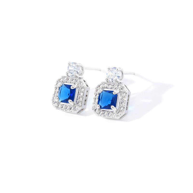 Summer New High Carbon Diamond Earrings with Diamond Encrusted Earrings