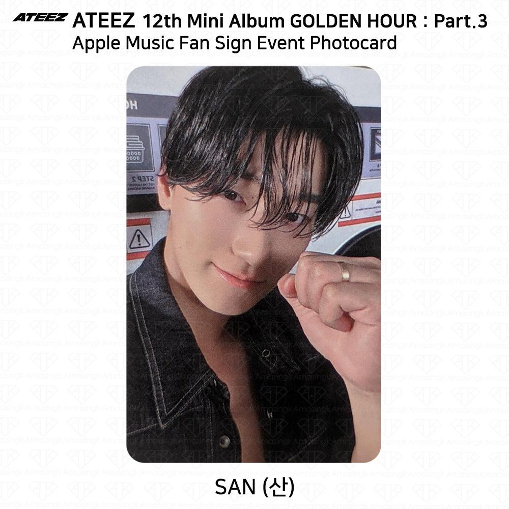 ATEEZ Le 12ème Mini Golden Hour Part.3 Applemusic Événement de Signature de Fans Photocard KPOP