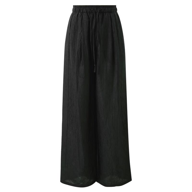 Sancai Women's High-Waist Acetate Wide-Leg Pants