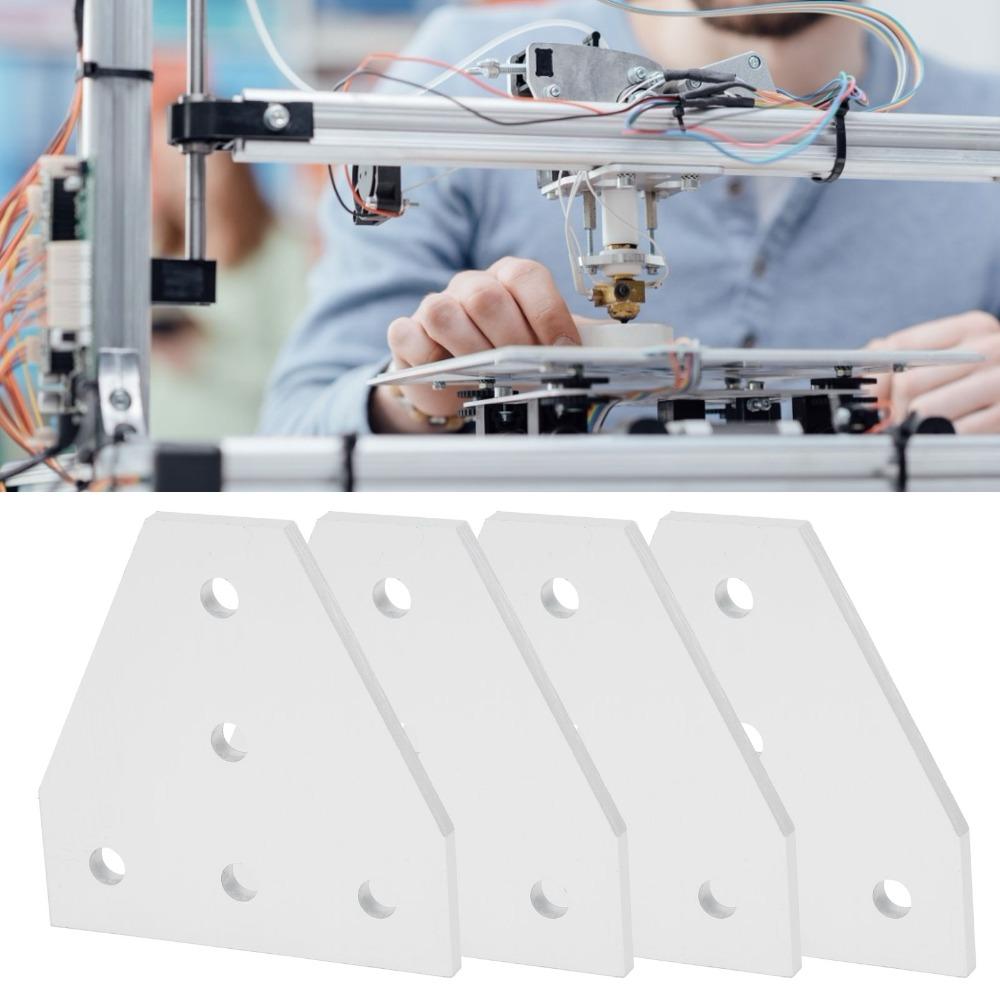 4pcs Surface Anodic Oxidation Joining Plate Sturdy Corner Bracket  For Industrial Frame Structure