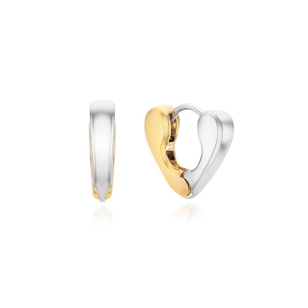 Two-Tone Heart Earrings_Vh2479Ea010M