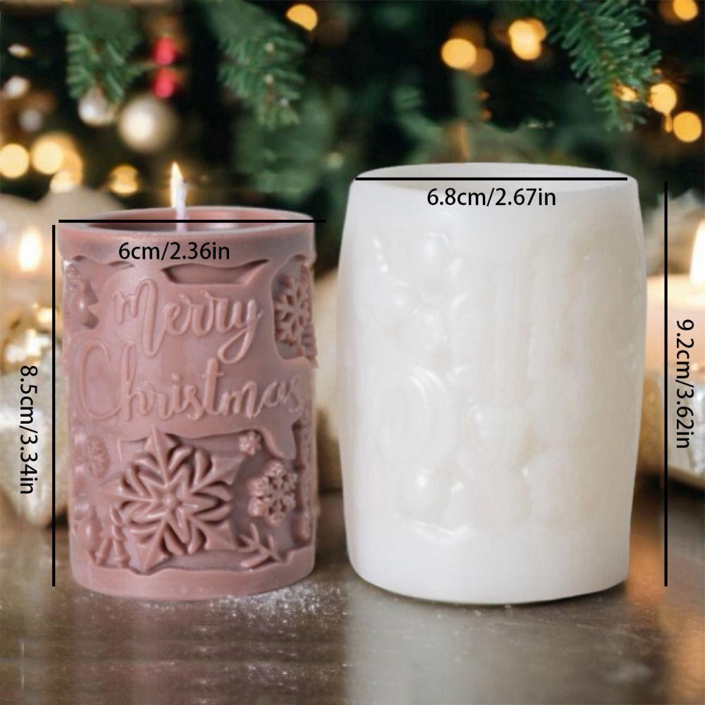 Christmas Tree Christmas Candle Mold Silicone Candle Making Tools Soap Making Mold Handmade
