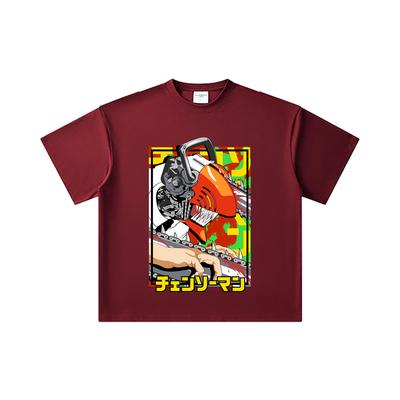 Double Yarn 32 Count 100% Cotton Chainsaw Man V5 Denji Print Unisex Heavy Cotton T Shirt