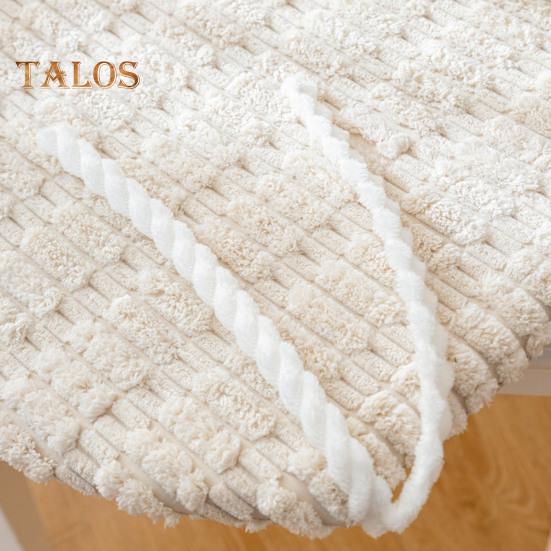 Winter Seat Cushion Stuffed Anti-slip Bottom Quick Rebound Pressure Relief Seat Pad with Removable Cover Thickened Fuzzy Plush Living Room Office
