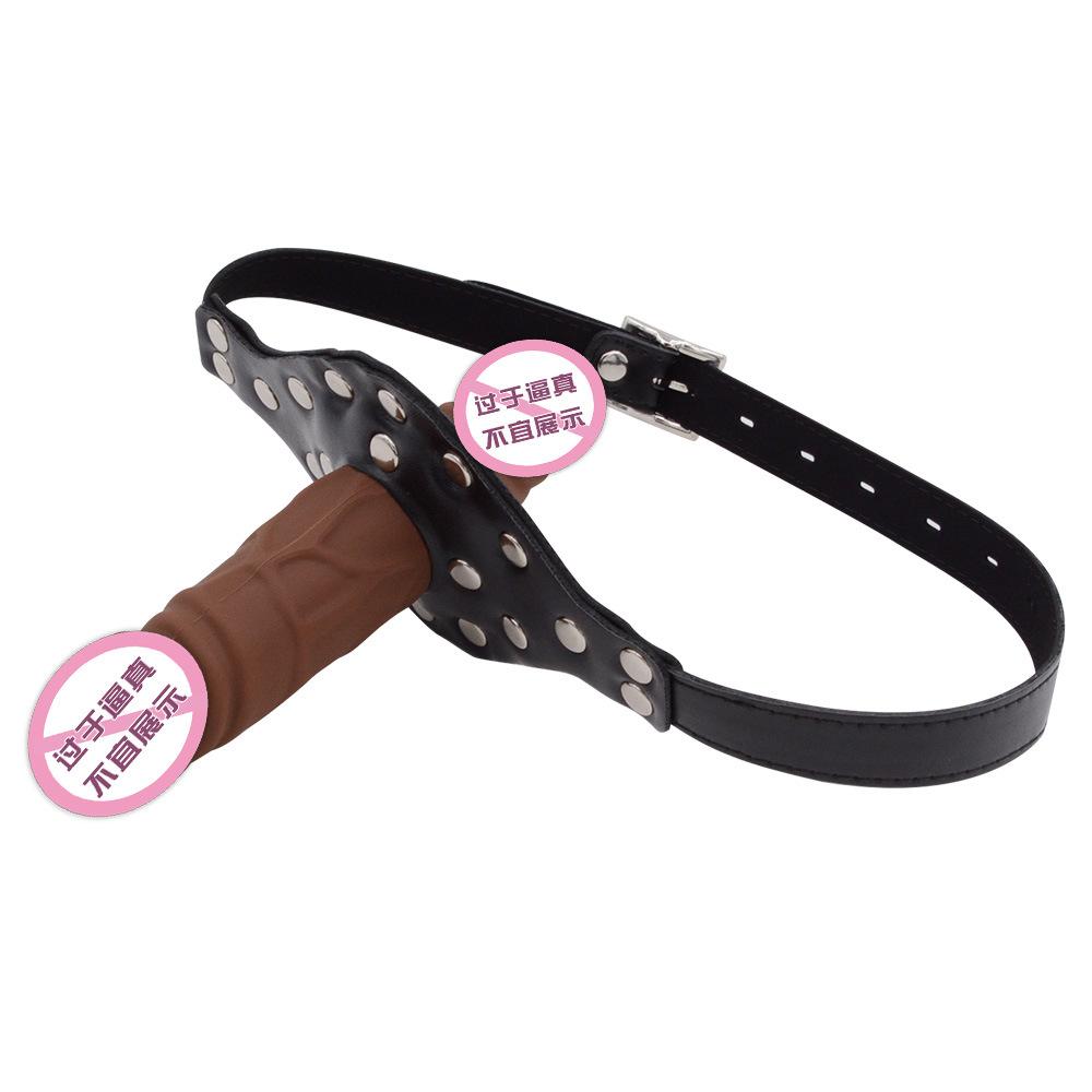 SM Sex Props Double-Headed Silicone Dildos Ball Gag Deep Throat Penis Adult Sex Supplies Oral Ball Training Toys