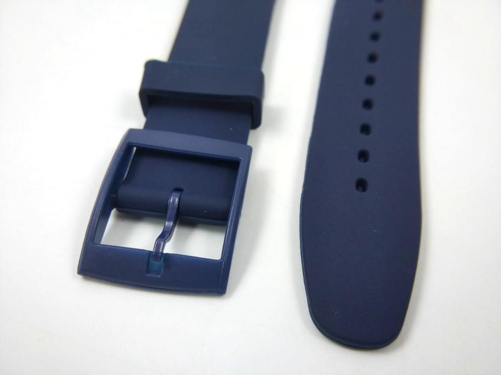 Replacement Silicone Rubber Strap for Swatch 19mm Compatible with and Adjustable Size [F NODE] Watches, Width, Men's Women's Watches, (Navy)