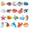 20-Piece Marine Life Magnetic Refrigerator Stickers: Waterproof Underwater Animal Magnets for Children's Early Education