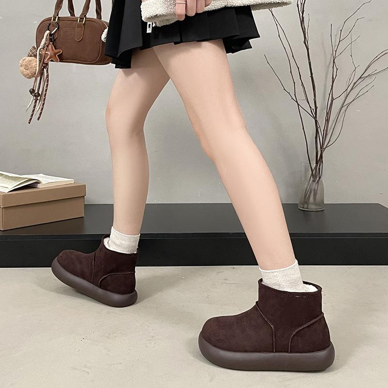 Women's Soft Elastic Winter Warm Cold Padded Snow Boots Thick-soled Non-slip Wear Outdoor Leisure Sports Short Cotton Boots