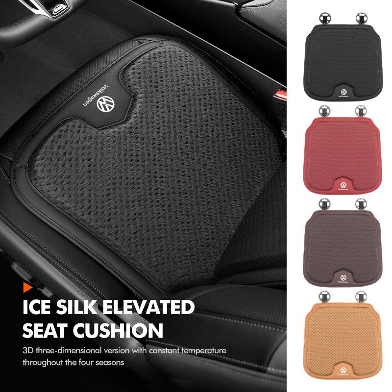 RUN1 Car Seat Ice Silk Cushion Seasonal Breathable Non-Slip Cool Pad For Volkswagen VW Passat Golf 4 5 6 Tiguan Polo Scirocco Jetta
