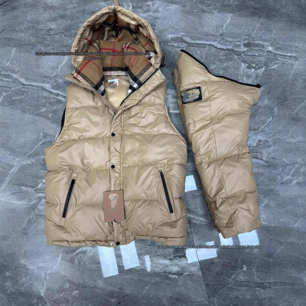 Ba Snygg 3-i-1 Dunjacka med Bomull och Avtagbar Väst för Herr och Dam