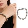 Faceted Stone Bracelet for Men Adjustable Natural Pyrite Wealt Handchain Jewelry for Casual and Formal Event