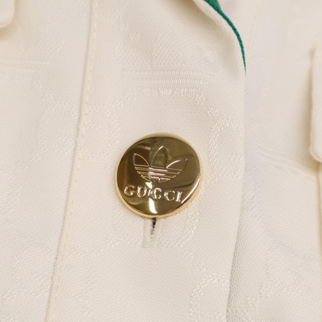 Gucci Xadidas Adidas [Domestic Regular] 703000 ZAI22 Short Jumpsuit GGxTrefoil Shelly Line Short Jumpsuit/ Overall All-in-one 38 IvoryUsed