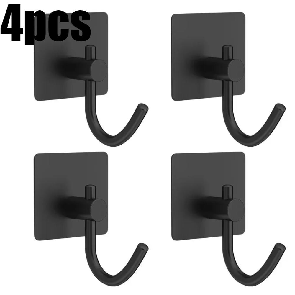 1/4Pcs Bathroom Robe Hooks Stainless Steel Towel Hanger Waterproof Hook Multi-Purpose Hanger Hook Door Bathroom Shower Kitchen