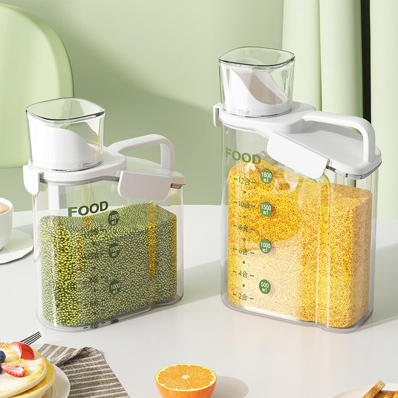 Kitchen Rice Bucket Household Insect-proof Moisture-proof Sealed Flour Storage Tank Rice Grain Container Grain Storage Box