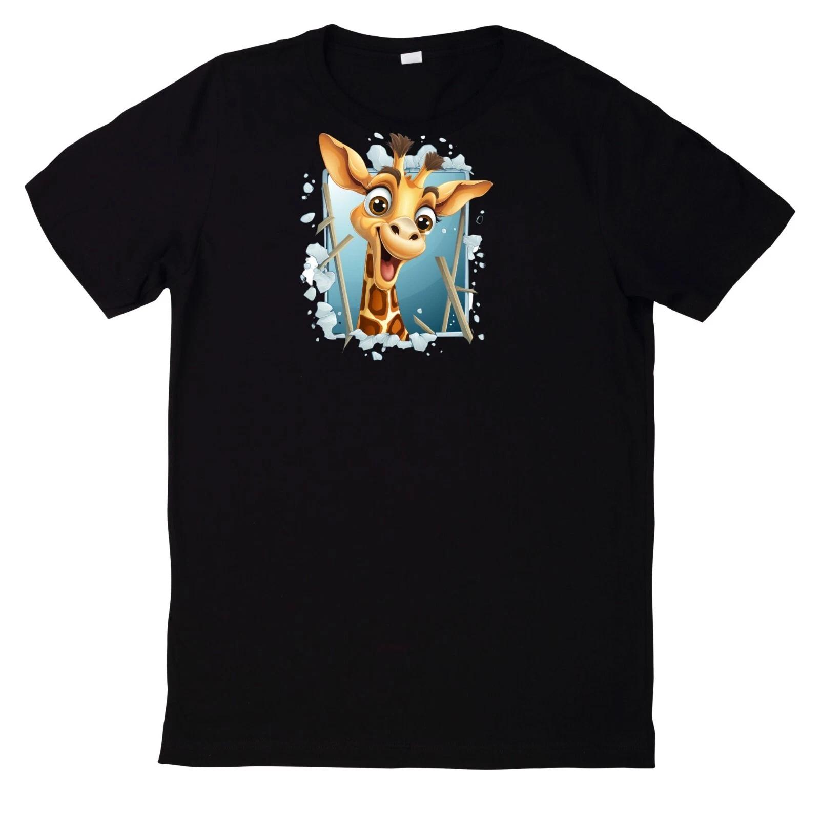 T-Shirt Giraffe Tier Witzig Geschenkidee Lustig Geschenk Motiv Baumwolle XXXL