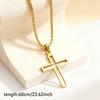 Men'S Stainless Steel Cross Necklace In European And American Style, a Trendy Accessory for Hip-Hop And Rap, Perfect for Everyday Outfits