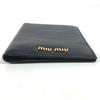 MIUMIU 5MD001 Business Card Holder Pass Case logo Bifold Stationery Card Case