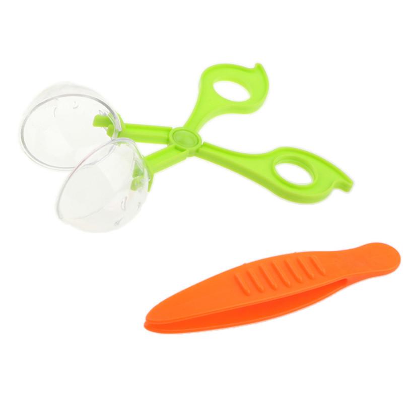 Plastic Scissor Clamp & Tweezers Nature Exploration Toy Kit for Kids Plant Insect Study Tool