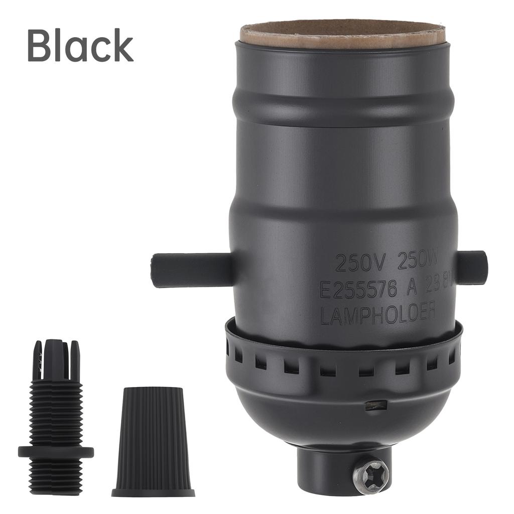 Vintage E26 E27 Push Thru Lamp Socket On Off Switch Replacement Bulb Socket Heavy Duty Antique Lighting Retro Easy Install