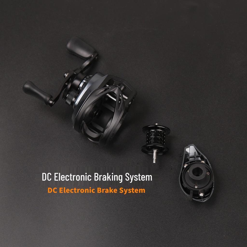 Smart DC Baitcasting Reel with Electronic Brake and Long Cast Micro-Lure System