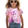 Tops Spring Autumn Printed Clothes Short Sleeve Round Neck Girls' Bottom Top T-Shirt