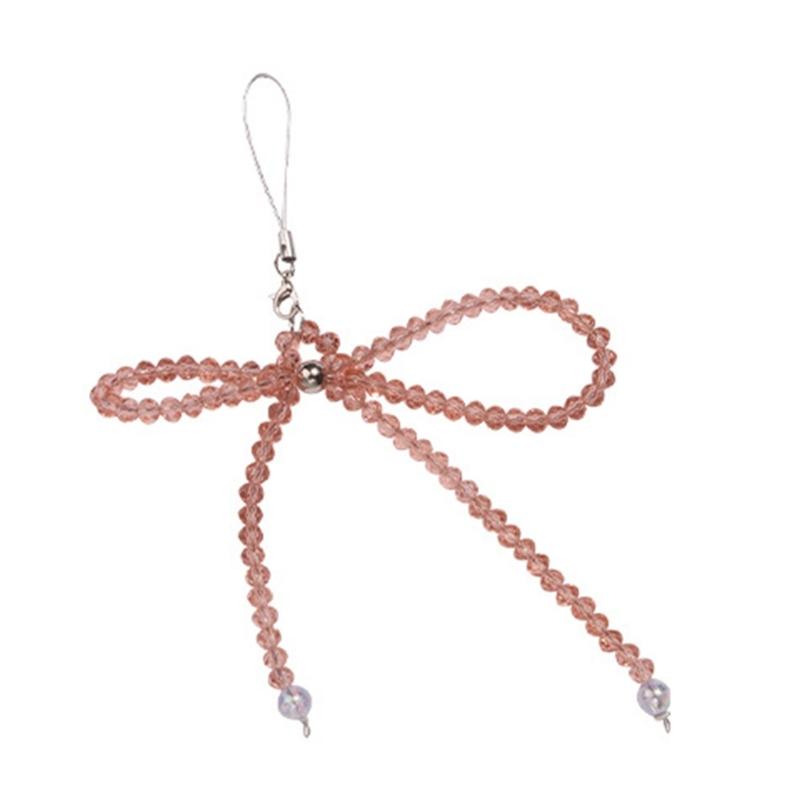 Dainty Bowknot Keyrings Cute Butterfly Knot Pendant Keychain Colorful Phone Lanyard Multi-Functional Bow Accessories 1 коричневый