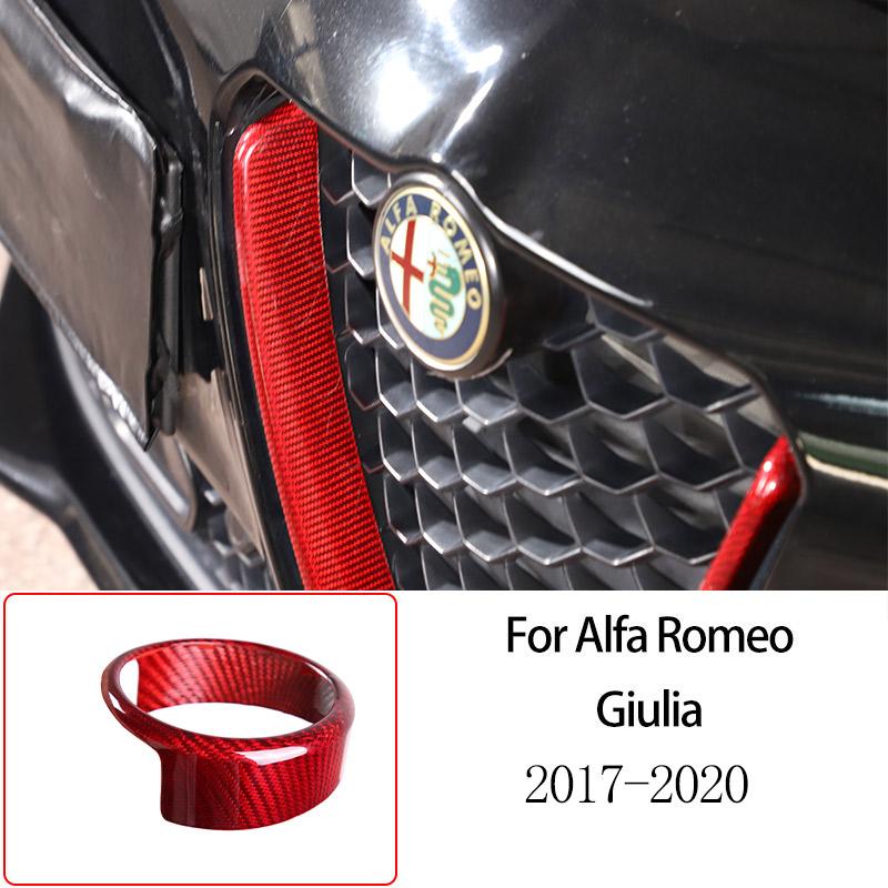 For Alfa Romeo Giulia 2017-2025 Red Real Carbon Fiber Car Interior Trim Sticker Accessories Car Modification