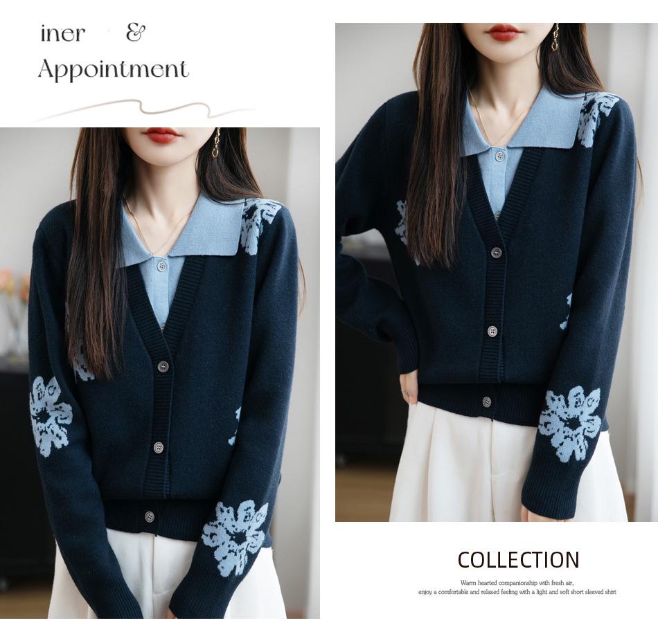 Retro Women's Knitted Cardigan – Exquisite, Loose, Early Autumn Slimming Jacket