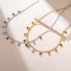 12 Stone Colorful Diamond Dopamine Clavicle Chain Niche Design Versatile Fashionable Colored Necklace For Women Gift